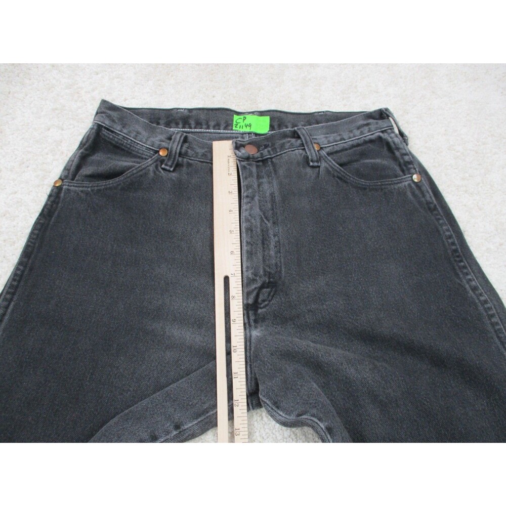 VINTAGE Wrangler Jeans Mens 30x36 Black 13MWZ Cowboy Straight Western Denim USA - Picture 13 of 14